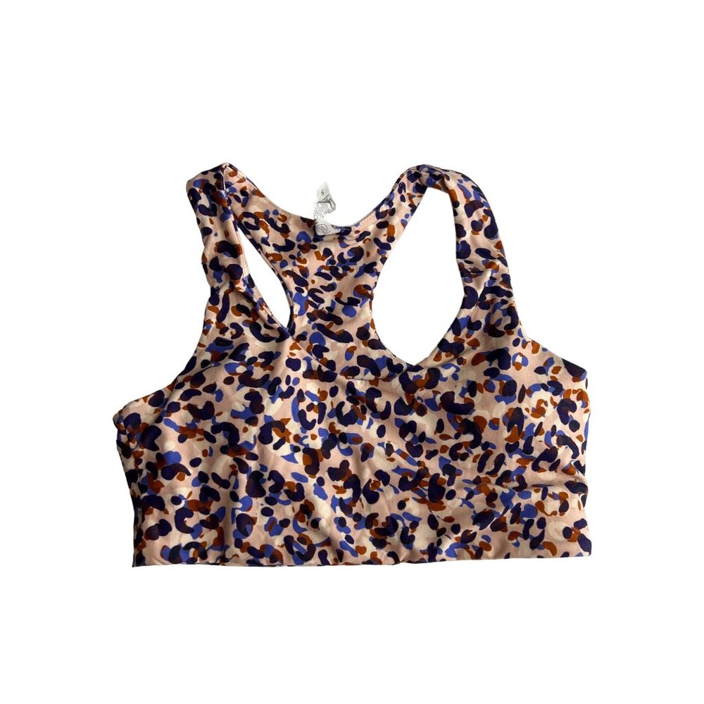small sage collective athletic yoga padded sports bra racerback pink blue white